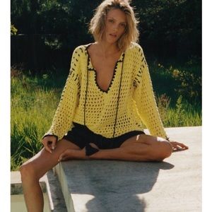 Zara knit crochet sweater